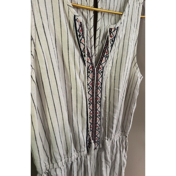 Old Navy Women’s Striped Wide Leg Sleeveless Linen Embroidered Pant Suit Size S - Picture 4 of 9
